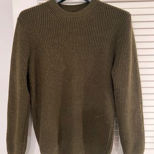 Zara Men's Ribbed Knit Sweater - Green